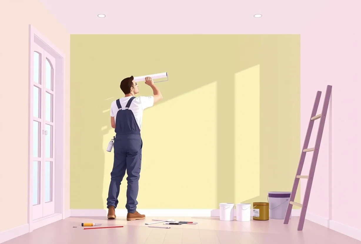 Peintre Maisons-Alfort 94700 en intervention sur un chantier